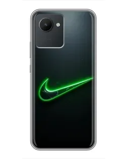 Чехол для Realme C30 с картинкой «Неоновый контур Nike» Чехол для Realme C30 с картинкой «Неоновый контур Nike»