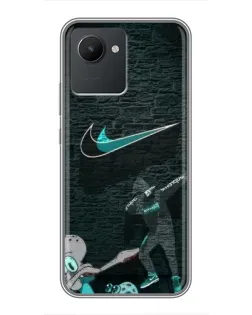 Чехол для Realme C30 с картинкой «Спортивный арт Nike» Чехол для Realme C30 с картинкой «Спортивный арт Nike»