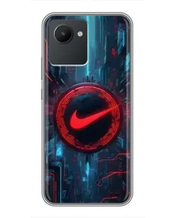 Чехол для Realme C30 с картинкой «Техногенный стиль Nike» Чехол для Realme C30 с картинкой «Техногенный стиль Nike»