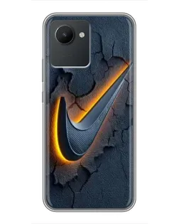 Чехол для Realme C30 с картинкой «Объемный логотип Найк» Чехол для Realme C30 с картинкой «Объемный логотип Найк»