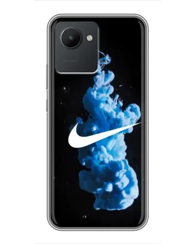 Чехол для Realme C30 с картинкой «Nike и синий дым» Чехол для Realme C30 с картинкой «Nike и синий дым»