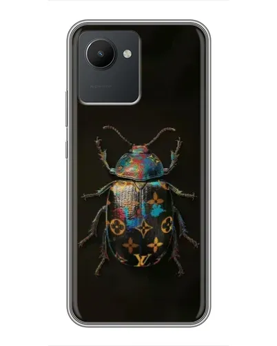Чехол для Realme C30 с картинкой «LV — мраморный принт»
