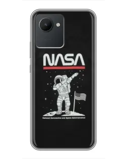 Чохол для Realme C30 з картинкою «NASA — крокуємо по Місяцю» Чохол для Realme C30 з картинкою «NASA — крокуємо по Місяцю»