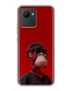 Чохол для Realme C30 з картинкою «Bored Ape в червоному»