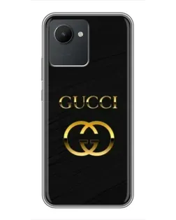 Чохол для Realme C30 з картинкою «Золотий логотип Gucci»
