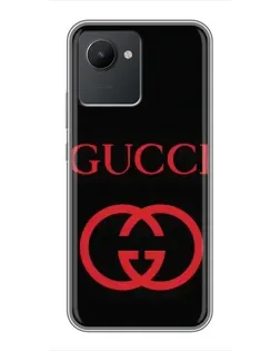 Чохол для Realme C30 з картинкою «Gucci — червоний логотип»