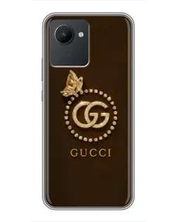 Чохол для Realme C30 з картинкою «Gucci — золотий метелик»