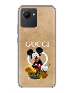 Чохол для Realme C30 з картинкою «Міккі Маус Gucci — крафт»