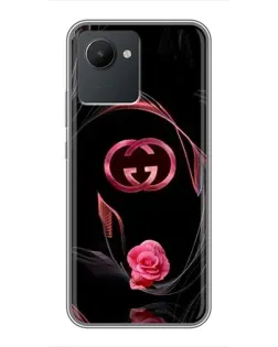 Чохол для Realme C30 з картинкою «Gucci — неонова троянда»