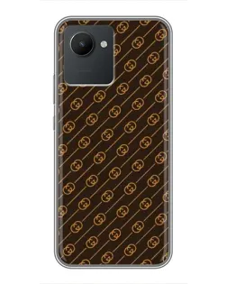 Чохол для Realme C30 з картинкою «Gucci — золоті діагоналі»