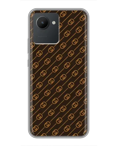 Чехол для Realme C30 с картинкой «Gucci — золотые диагонали» Чехол для Realme C30 с картинкой «Gucci — золотые диагонали»