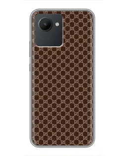 Чохол для Realme C30 з картинкою «Gucci — шоколадна сітка»