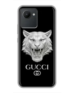 Чохол для Realme C30 з картинкою «Gucci — срібний лев»
