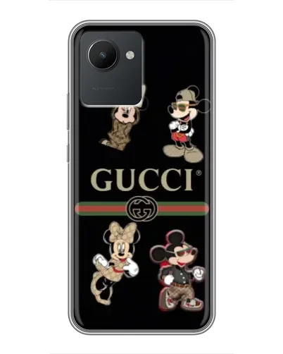 Чехол для Realme C30 с картинкой «Gucci — герои Disney и монограмма» Чехол для Realme C30 с картинкой «Gucci — герои Disney и монограмма»