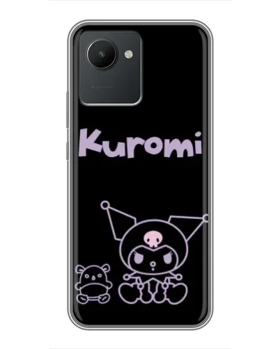 Чохол для Realme C30 з картинкою «Kuromi — чорний мінімалізм»