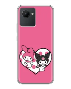 Чохол для Realme C30 з картинкою «Kuromi та My Melody»