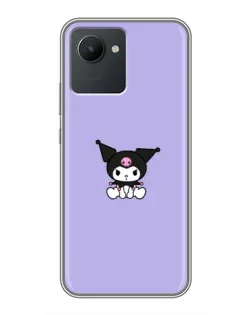 Чохол для Realme C30 з картинкою «Kuromi — фіолетовий мінімалізм»