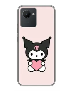 Чохол для Realme C30 з картинкою «Kuromi та серце»