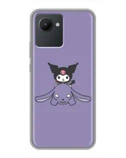Чохол для Realme C30 з картинкою «Kuromi на ліловому фоні»