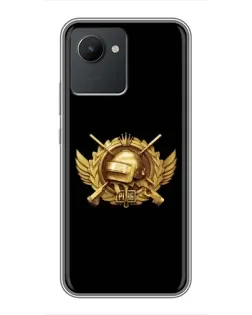 Чохол для Realme C30 з картинкою «PUBG — помаранчевий градієнт»