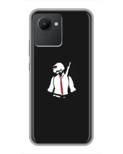 Чохол для Realme C30 з картинкою «PUBG — силует воїна»