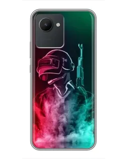 Чохол для Realme C30 з картинкою «PUBG — вогняний воїн»