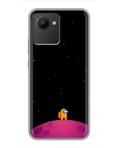 Чехол для Realme C30 с картинкой «Одинокий герой на планете»