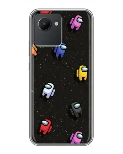 Чохол для Realme C30 з картинкою «Космічний патерн Among Us» Чохол для Realme C30 з картинкою «Космічний патерн Among Us»