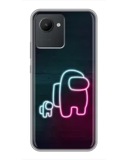 Чехол для Realme C30 с картинкой «Among Us неон-арт» Чехол для Realme C30 с картинкой «Among Us неон-арт»