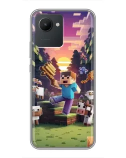 Чохол для Realme C30 з картинкою «Стів на фермі» Чохол для Realme C30 з картинкою «Стів на фермі»