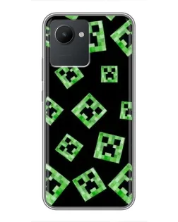 Чохол для Realme C30 з картинкою «Паттерн з кріперами» Чохол для Realme C30 з картинкою «Паттерн з кріперами»