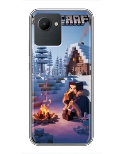 Чохол для Realme C30 з картинкою «Зимовий Minecraft» Чохол для Realme C30 з картинкою «Зимовий Minecraft»