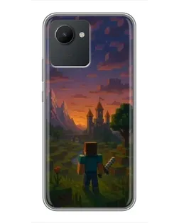 Чохол для Realme C30 з картинкою «Стів біля вежі» Чохол для Realme C30 з картинкою «Стів біля вежі»