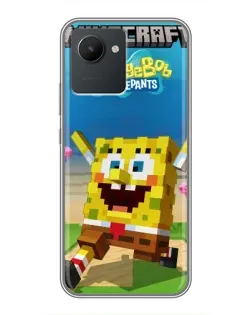 Чохол для Realme C30 з картинкою «Губка Боб Minecraft» Чохол для Realme C30 з картинкою «Губка Боб Minecraft»