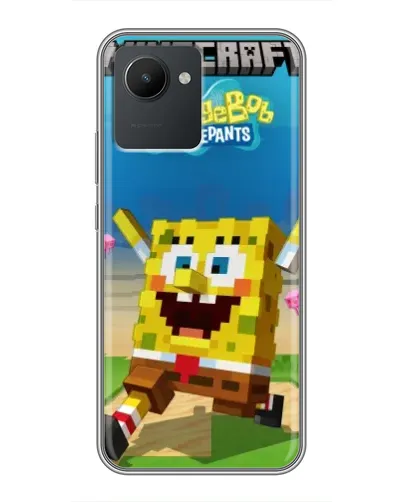 Чехол для Realme C30 с картинкой «Губка Боб Minecraft» Чехол для Realme C30 с картинкой «Губка Боб Minecraft»