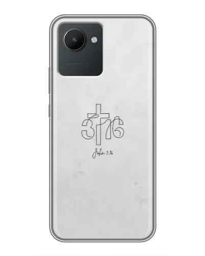 Чехол для Realme C30 с картинкой «Иоанна 3:16 Крест»