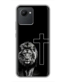 Чехол для Realme C30 с картинкой «Лев и Крест» Чехол для Realme C30 с картинкой «Лев и Крест»