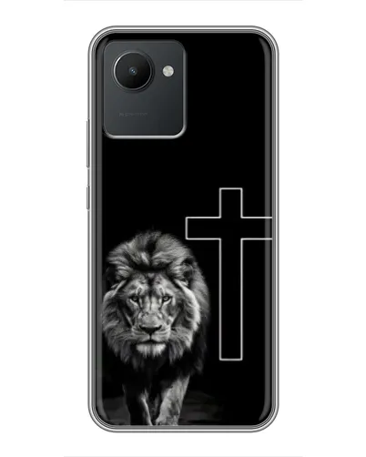 Чехол для Realme C30 с картинкой «Лев и Крест»