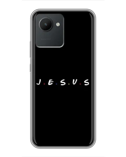 Чехол для Realme C30 с картинкой «Точки веры J.E.S.U.S.»
