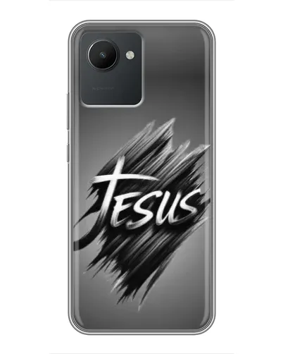 Чехол для Realme C30 с картинкой «Надпись Jesus Graffiti»
