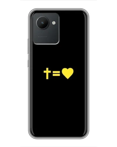 Чехол для Realme C30 с картинкой «Сердце и Крест»