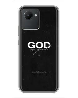 Чехол для Realme C30 с картинкой «GOD — Бог над всем»