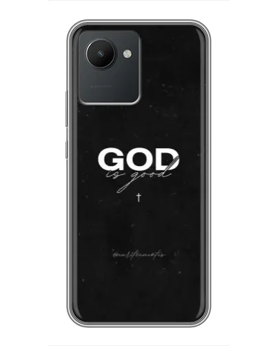 Чехол для Realme C30 с картинкой «GOD — Бог над всем»
