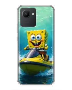 Чохол для Realme C30 з картинкою «Спанч Боб на гідроциклі» Чохол для Realme C30 з картинкою «Спанч Боб на гідроциклі»