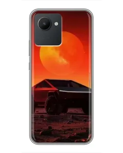 Чохол для Realme C30 з картинкою «Cybertruck на Марсі»