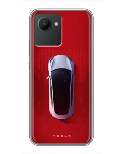 Чохол для Realme C30 з картинкою «Tesla Top View»