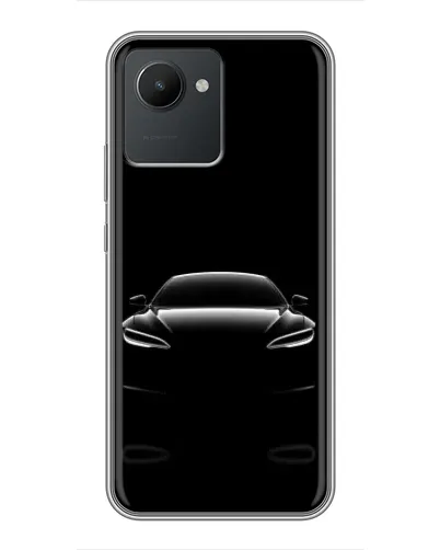 Чохол для Realme C30 з картинкою «Силует Tesla Night»