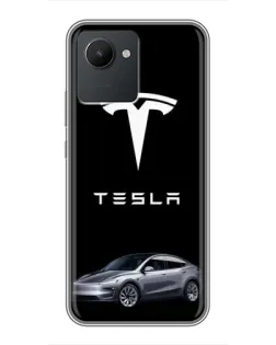 Чохол для Realme C30 з картинкою «Tesla Model Y»