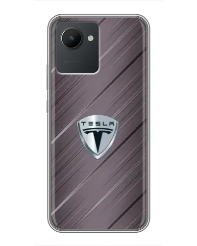Чохол для Realme C30 з картинкою «Металева текстура Tesla»