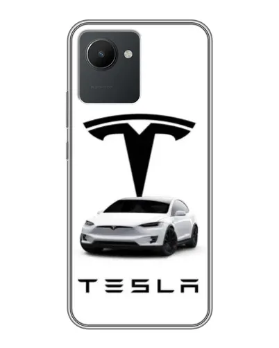 Чохол для Realme C30 з картинкою «Tesla White Style»